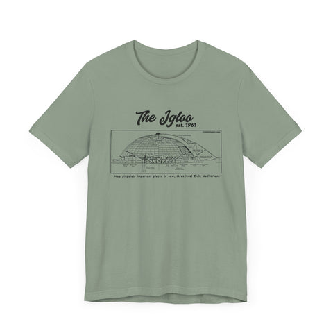 The Igloo - EST 1961 - Civic Arena - Retro Schematic - Short Sleeve Tee