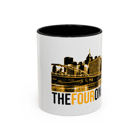 Yinzer 412 Area Code with Pittsburgh City Scape Coffee Mug