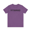 Pittsburgh PITTSBURGHER T-Shirt - SHORT SLEEVE TEE T-Shirt Printify Heather Team Purple XS 