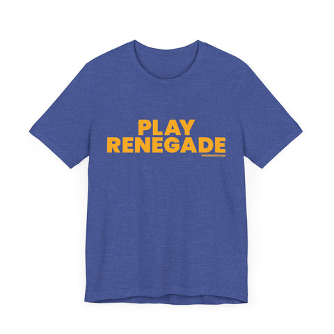 Play Renegade Block Letters - Short Sleeve Tee T-Shirt Printify   