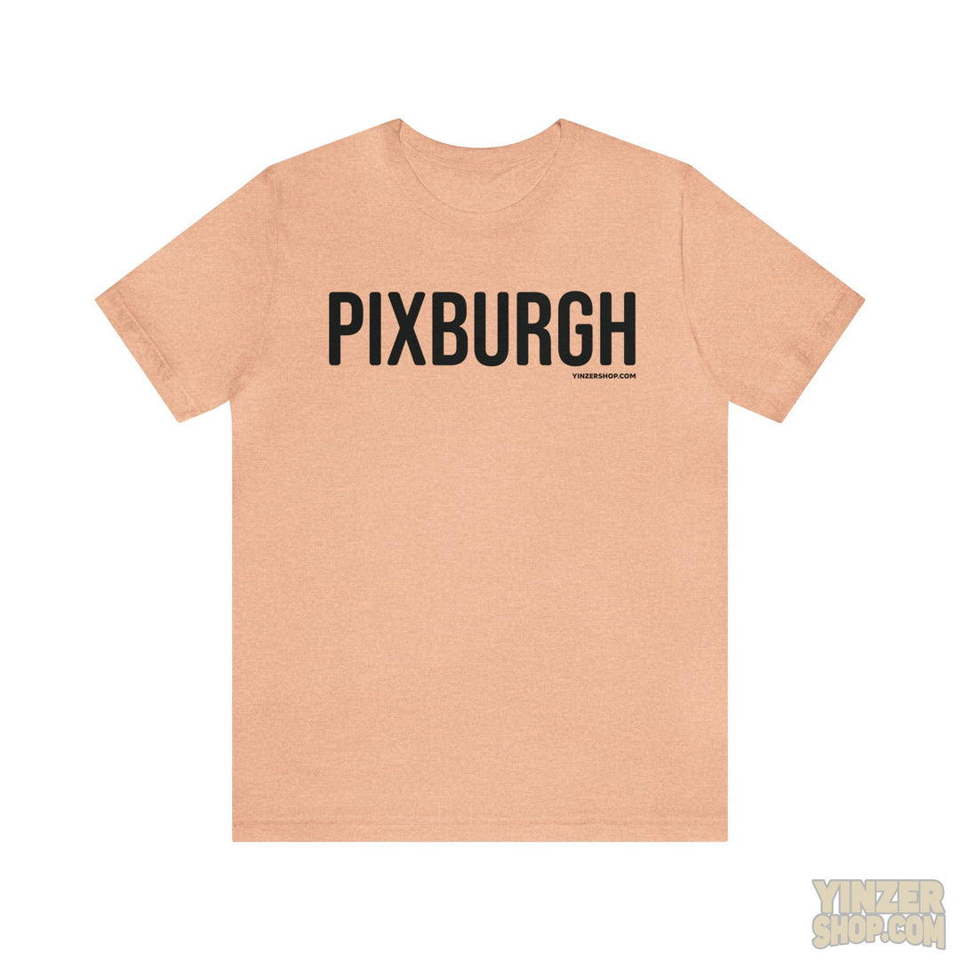 Pittsburgh Pixburgh T-Shirt - Short Sleeve Tee T-Shirt Printify Heather Peach S 