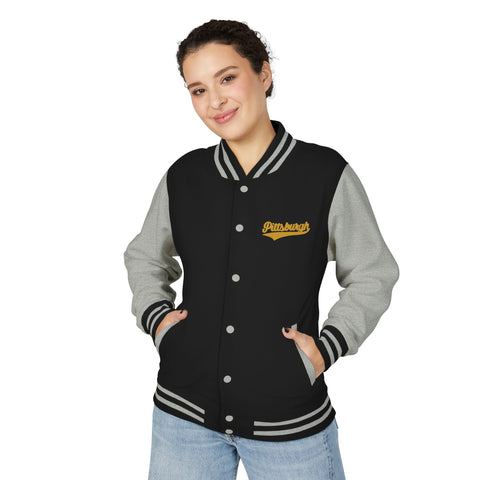 Varsity Jacket – Vintage Gold Pittsburgh Script Patch