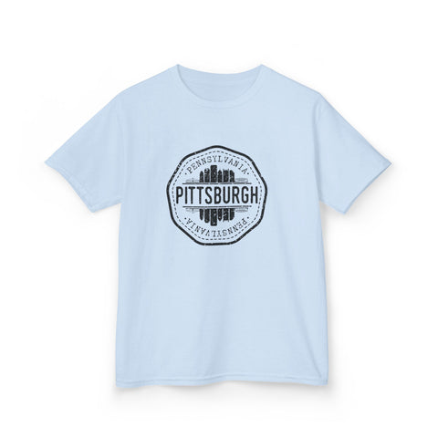 Pittsburgh Vintage Stamp - Kids Graphic T-Shirt