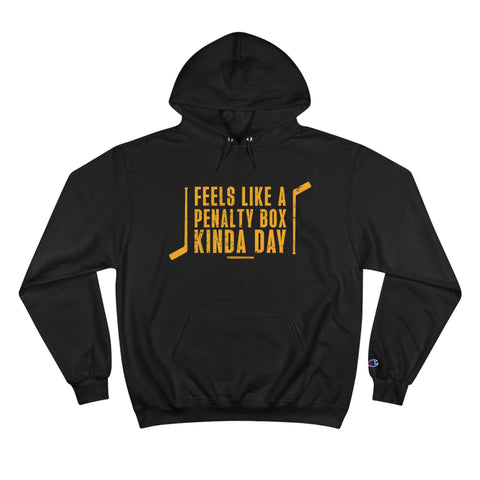 Feels Like a Penalty Box Kinda Day - Pittsburgh Hockey - Champion Hoodie Hoodie Printify Black S 