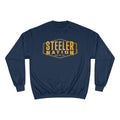 Steeler Nation - Champion Crewneck Sweatshirt Sweatshirt Printify Navy S 