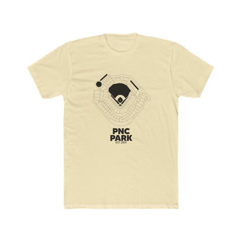 Pittsburgh PNC Park Cotton Crew Tee T-Shirt Printify Solid Natural S 