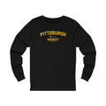 Pittsburgh Hockey - Collegiate Style - Long Sleeve Tee Long-sleeve Printify XS Black 