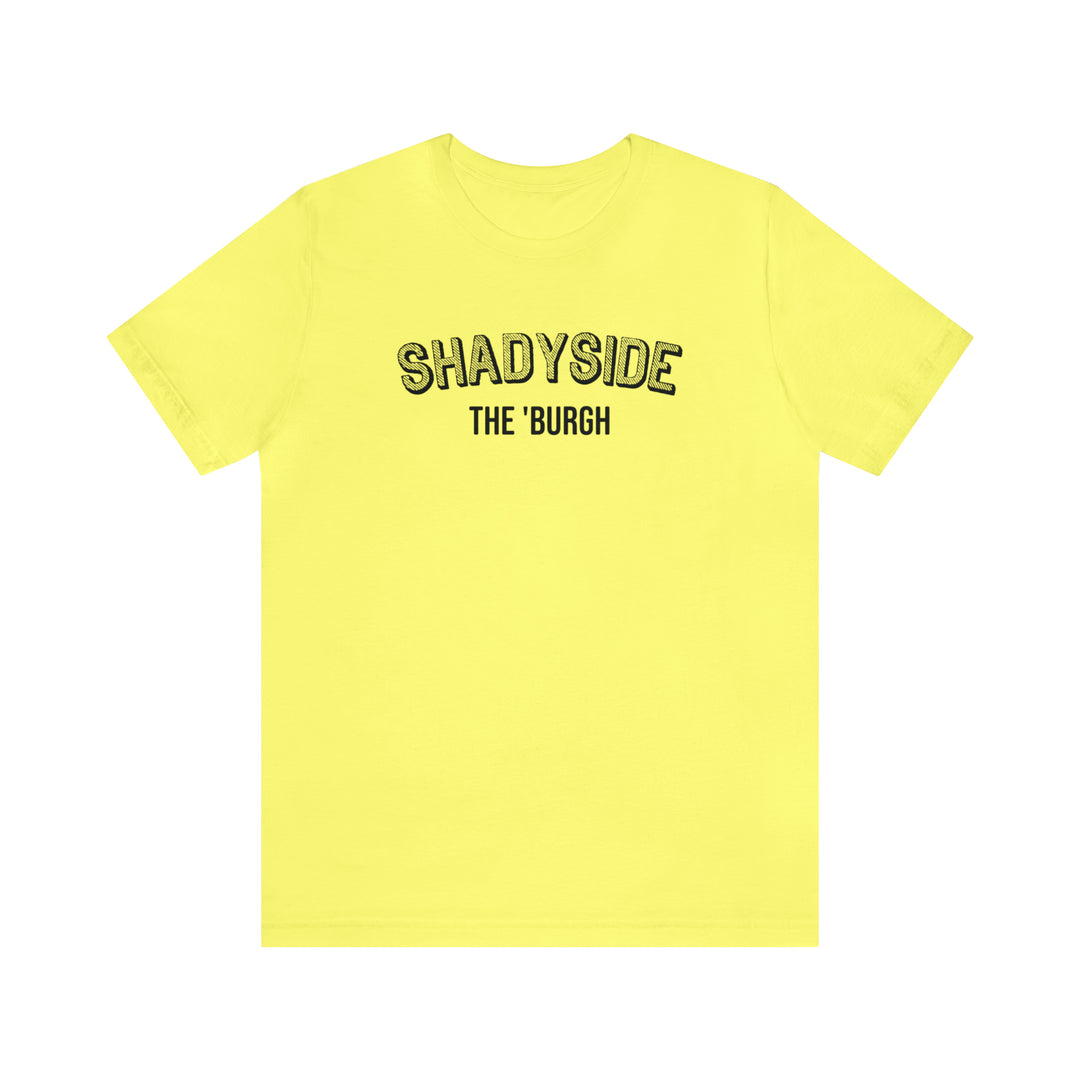 Shadyside - The Burgh Neighborhood Series - Unisex Jersey Short Sleeve Tee T-Shirt Printify Yellow 3XL 