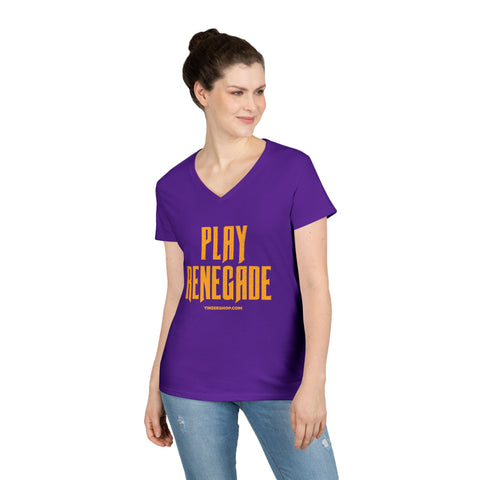 Play Renegade Distressed Graphic  - Ladies' V-Neck T-Shirt