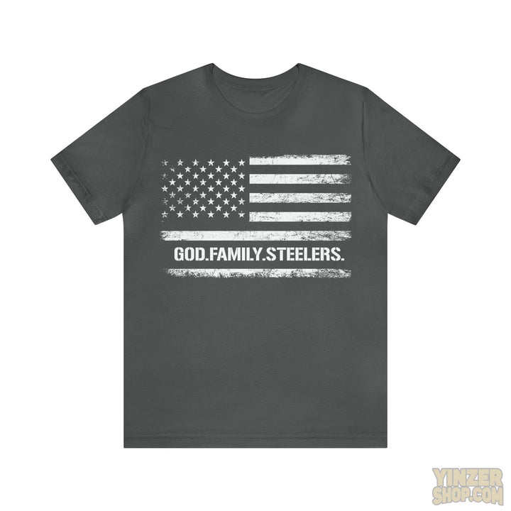 God Family and Steelers Short Sleeve Tee Shirt