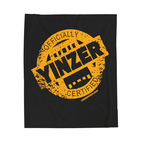 Certified Yinzer Stamped Design Velveteen Plush Blanket Blanket Printify 50" × 60"  