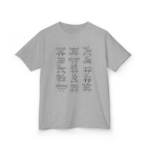 Pittsburgh Bridges Doodle - Kids Graphic T-Shirt