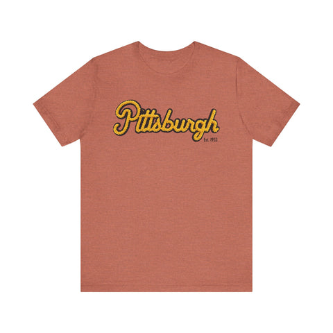Pittsburgh Faux Embroidery - Short Sleeve T-Shirt