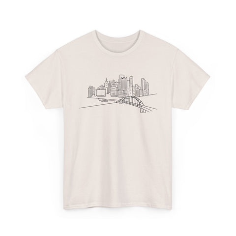 Pittsburgh Skyline - Unisex Heavy Cotton Tee