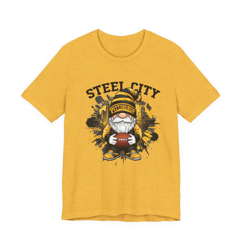 Steel City Gnome - Unisex Jersey Short Sleeve Tee