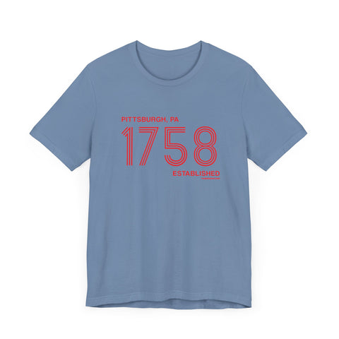 Pittsburgh Established 1758 Retro Lines - Short Sleeve Tee