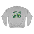 Kiss Me, I'm Yinzer - Champion Crewneck Sweatshirt Sweatshirt Printify Light Steel S 