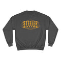 Steeler Nation - Champion Crewneck Sweatshirt Sweatshirt Printify Charcoal Heather S 