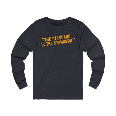 The Standard is the Standard Steeler Distressed Image T-Shirt Shirt - Long Sleeve Crew Tee Long-sleeve Printify S Heather Navy