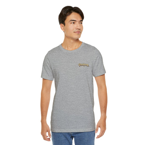 Vintage Pittsburgh Sunset (Print on Back) - Unisex Jersey Short Sleeve Tee