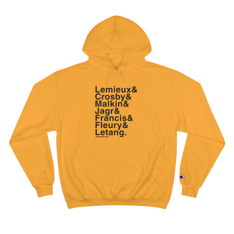 Famous Pittsburgh Penguins Ampersand - Champion Hoodie Hoodie Printify Gold S 