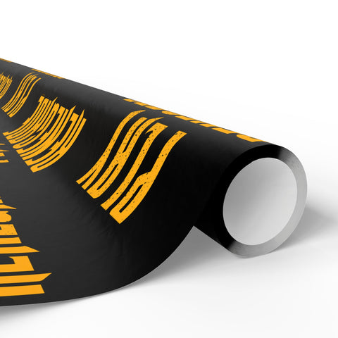 Play Renegade Wrapping Paper Roll — Black & Gold 'Ho Ho Ho' Holiday Gift Wrap