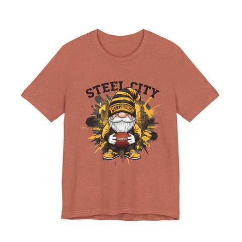 Steel City Gnome - Unisex Jersey Short Sleeve Tee