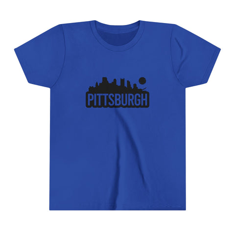 Pittsburgh Blot Graphic Image - Youth Short Sleeve Tee Kids clothes Printify True Royal S