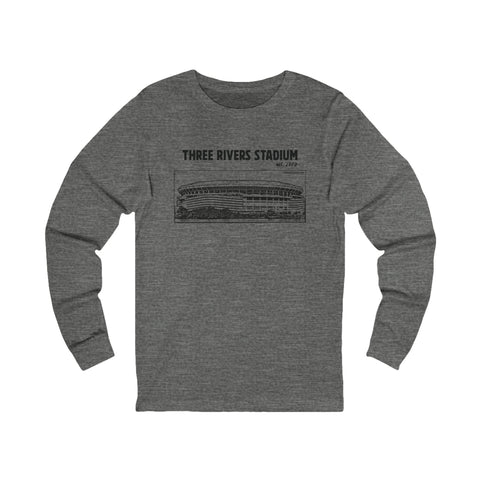 Three Rivers Stadium - 1970 - Retro Schematic - Long Sleeve Tee Long-sleeve Printify   