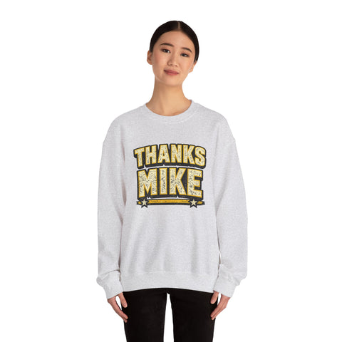 Thanks Mike Tomlin Message on a Heavy Blend™ Crewneck Sweatshirt
