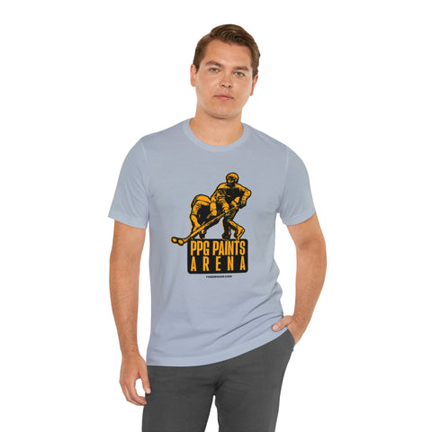 PPG Paints Arena Statue - Short Sleeve Tee T-Shirt Printify   