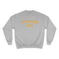 Pittsburgh Hockey - Collegiate Style - Champion Crewneck Sweatshirt Sweatshirt Printify Light Steel S 