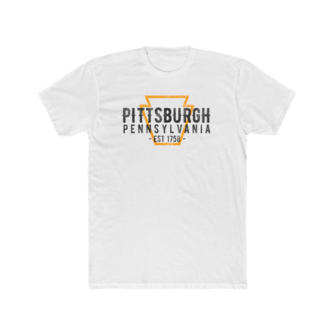 Pittsburgh Established 1758 T-Shirt T-Shirt Printify Solid White S 