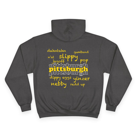 Pittsburgh Yinzerisms - Design on the Back - Hoodie
