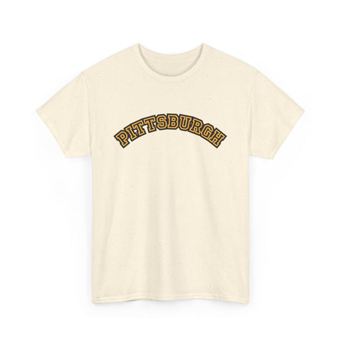 Pittsburgh Block Letters - Unisex Heavy Cotton Tee