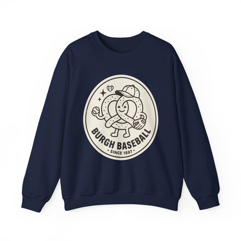 Burgh Baseball Round Logo Crewneck, Pittsburgh Pride | Local Baseball Apparel
