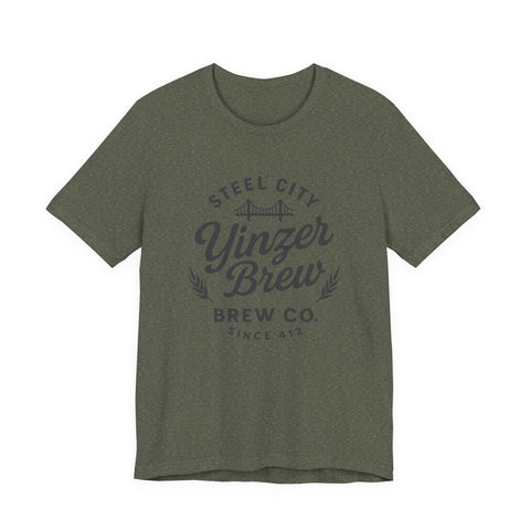 Unisex Jersey Tee - Yinzer Brew Bella Canvas Shirt | Soft Breathable Cotton Casual Tee