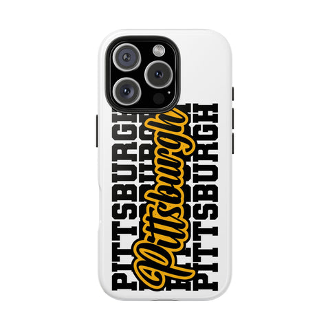 Pittsburgh Typography - iPhone Phone Case Mate Tough