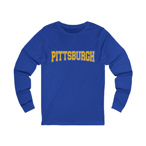 Pittsburgh Varsity Letters Unisex Jersey Long Sleeve Tee