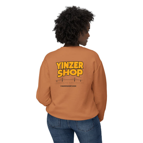 YinzerShop Serving Since 2015 - Print on back - Comfort Colors® 1466 Unisex Lightweight Crewneck Sweatshirt Sweatshirt Printify