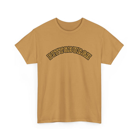 Pittsburgh Block Letters - Unisex Heavy Cotton Tee