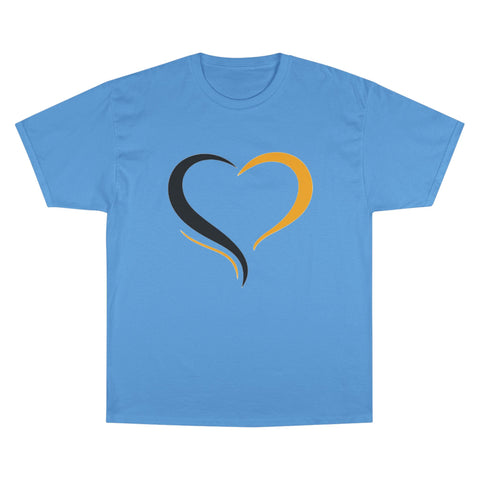 Black and Yellow Heart - Champion T-Shirt