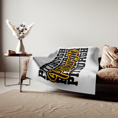 Pittsburgh Typography - TT Style - Sweatshirt Blanket