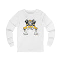 Pittsburgh Football Linebacker Cartoon - Long Sleeve Tee Long-sleeve Printify S White