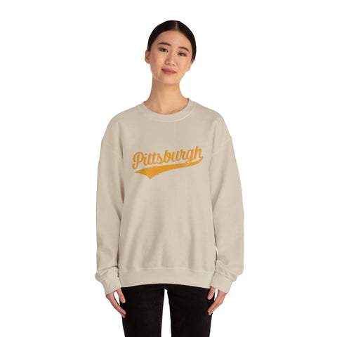 Pittsburgh Varsity Retro Heavy Blend Crewneck Sweatshirt