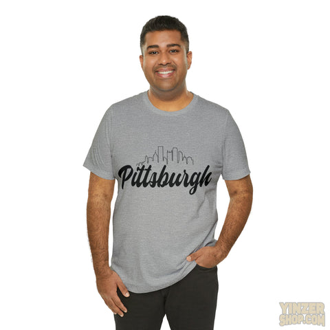 Pittsburgh Skyline T-Shirt  - Unisex bella+canvas 3001 Jersey Short Sleeve Tee T-Shirt Printify   