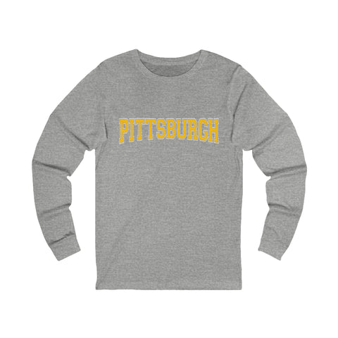 Pittsburgh Varsity Letters Unisex Jersey Long Sleeve Tee