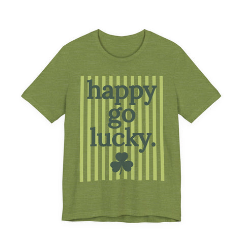 Happy Go Lucky Clover - Unisex Jersey Short Sleeve Tee
