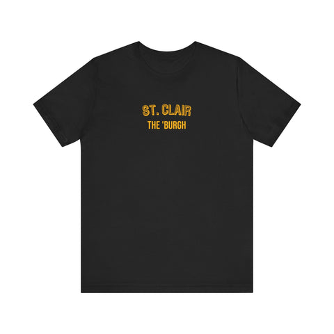 St. Clair - The Burgh Neighborhood Series - Unisex Jersey Short Sleeve Tee T-Shirt Printify Black S 