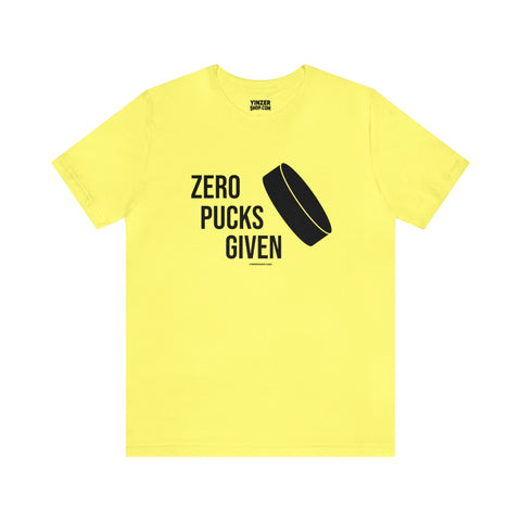 Zero Pucks Given - Short Sleeve Tee T-Shirt Printify Yellow S 